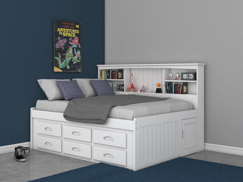 0223 - Full Bookcase Daybed White (Hardware Kit)