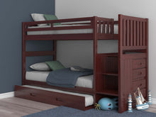 Load image into Gallery viewer, 2817-TT - Merlot Twin over Twin Stairbed (Hardware Kit)