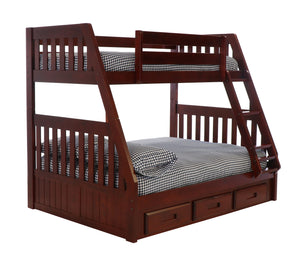 2818 - Twin/Full Bunk Merlot (Hardware Kit)