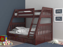 Load image into Gallery viewer, 2819 - Merlot Twin over Full Bunk Bed (Hardware Kit)