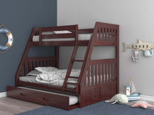 Load image into Gallery viewer, 2819 - Merlot Twin over Full Bunk Bed (Hardware Kit)