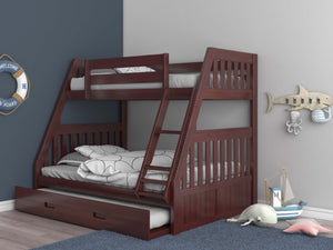 2819 - Merlot Twin over Full Bunk Bed (Hardware Kit)