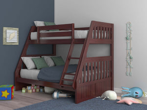 2819 - Merlot Twin over Full Bunk Bed (Hardware Kit)