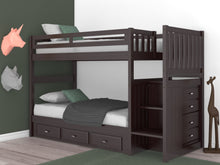 Load image into Gallery viewer, 2917-TT - Espresso Twin over Twin Stairbed (Hardware Kit)