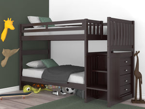 2917-TT - Espresso Twin over Twin Stairbed (Hardware Kit)