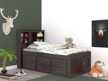 Load image into Gallery viewer, 2920 - Twin Bookcase Bed Espresso (Hardware Kit)