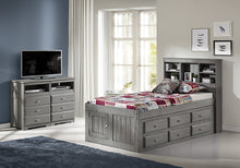 Load image into Gallery viewer, 3220 - Twin Bookcase Bed Charcoal (Hardware Kit)