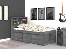 Load image into Gallery viewer, 3220 - Twin Bookcase Bed Charcoal (Hardware Kit)