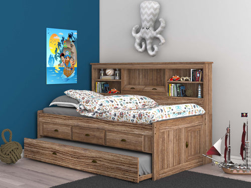 4122 - Twin Bookcase Daybed Sand (Hardware Kit)