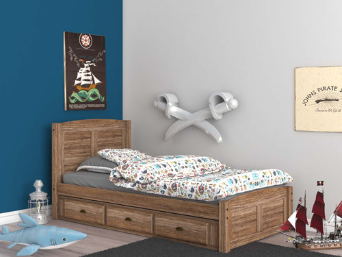 4130 - Twin Platform Bed Sand (Hardware Kit)