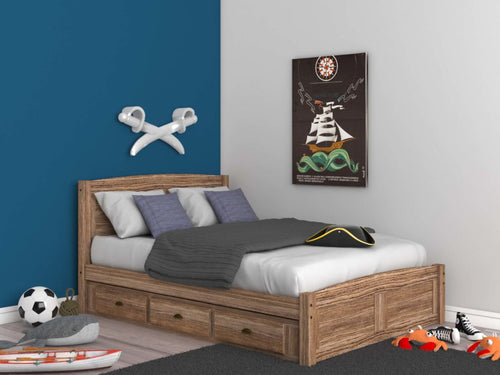 4131 - Full Platform Bed Sand (Hardware Kit)