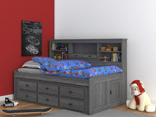 Load image into Gallery viewer, 4222 - Twin Bookcase Daybed Gray (Hardware Kit)