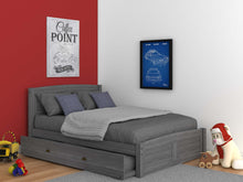 Load image into Gallery viewer, 4231 - Full Platform Bed Gray (Hardware Kit)
