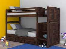 Load image into Gallery viewer, 4814-TT - Twin/Twin Staircase Bunk Chestnut (Hardware Kit)