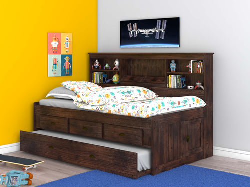 4822 - Twin Bookcase Daybed Chestnut (Hardware Kit)