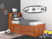 Load image into Gallery viewer, 82120 - KD Twin Bookcase Bed Honey (Hardware Kit)