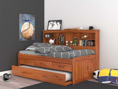 82122 - KD Twin Bookcase Daybed Honey (Hardware Kit)