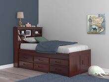 Load image into Gallery viewer, 82820 - KD Twin Bookcase Bed Merlot (Hardware Kit)
