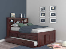 Load image into Gallery viewer, 82821 - KD Full Bookcase Bed Merlot (Hardware Kit)