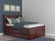 Load image into Gallery viewer, 82821 - KD Full Bookcase Bed Merlot (Hardware Kit)