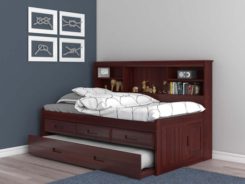 82822 - KD Twin Bookcase Daybed Merlot (Hardware Kit)