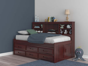 82822 - KD Twin Bookcase Daybed Merlot (Hardware Kit)