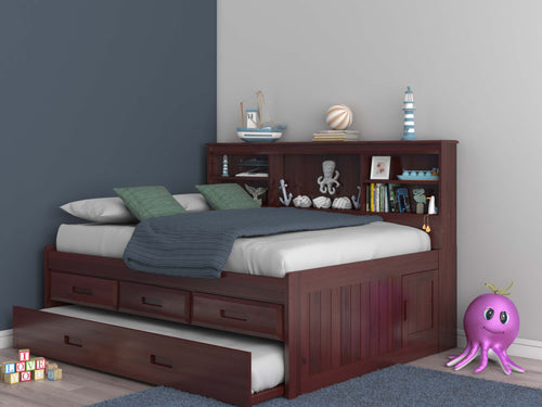 82823 - KD Full Bookcase Daybed Merlot (Hardware Kit)