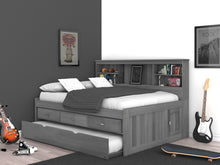 Load image into Gallery viewer, 83223 - KD Full Bookcase Daybed Charcoal (Hardware Kit)