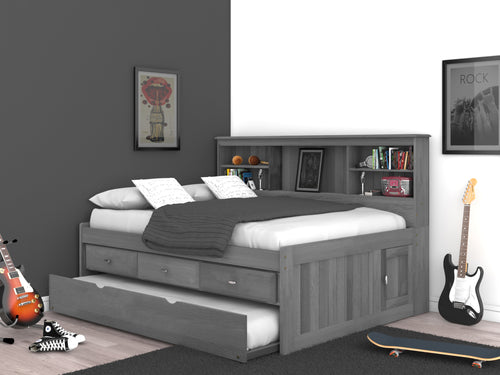83223 - KD Full Bookcase Daybed Charcoal (Hardware Kit)