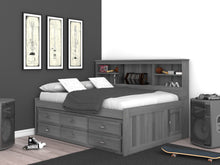 Load image into Gallery viewer, 83223 - KD Full Bookcase Daybed Charcoal (Hardware Kit)