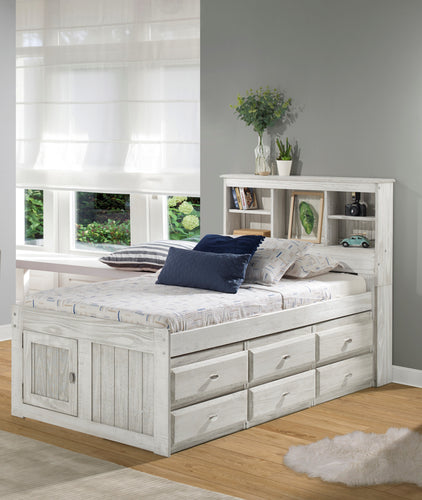 85220 - Ash KD Twin Bookcase Bed (Hardware Kit)